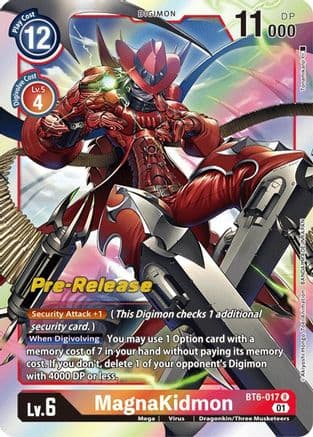 MagnaKidmon — Double Diamond Pre-Release Cards Digimon Card Game card by Akiyoshi Hongo, Toei Animation, BANDAI, WiZ