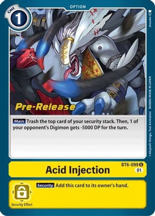 Acid Injection — Double Diamond Pre-Release Cards Digimon Card Game card by shosuke