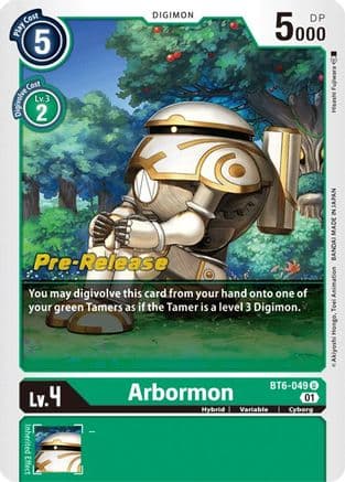 Arbormon — Double Diamond Pre-Release Cards Digimon Card Game card by Hitoshi Fujiwara