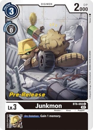 Junkmon — Double Diamond Pre-Release Cards Digimon Card Game card by Takase