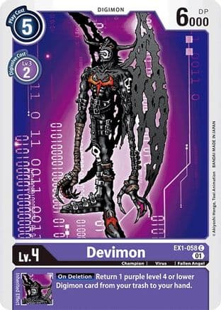 Devimon — Classic Collection Digimon Card Game card by Akiyoshi Honga, Toei Animation