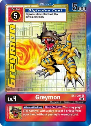 Greymon (Alternate Art) — Digimon Card Game card
