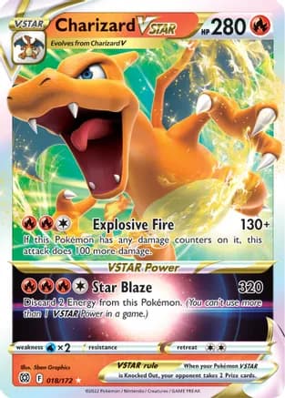Charizard VSTAR — SWSH09: Brilliant Stars Pokémon TCG card by 5ban Graphics