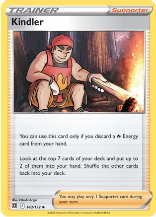 Kindler — SWSH09: Brilliant Stars Pokémon TCG card by Hitoshi Ariga