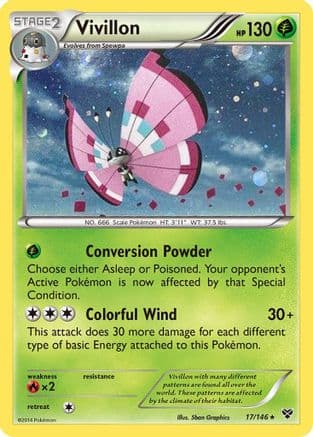 Vivillon - 17/146 (Cosmos Holo) — Blister Exclusives Pokémon TCG card by Sban Graphics