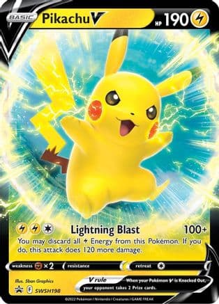 Pikachu V - SWSH198 — SWSH: Sword & Shield Promo Cards Pokémon TCG card by 5ban Graphics