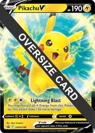 Pikachu V - SWSH198 — Jumbo Cards Pokémon TCG card by 5ban Graphics