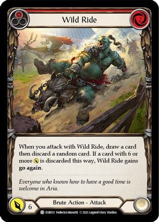 Wild Ride (Red) — Everfest Flesh and Blood card by Fabio Rittatore