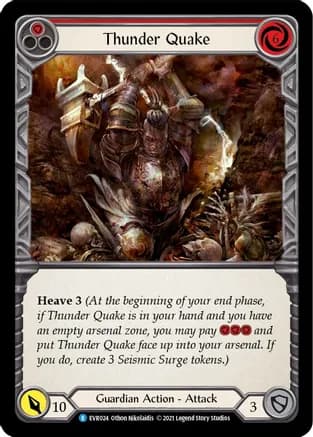 Thunder Quake (Red) — Everfest Flesh and Blood card by Othon Nikolaidis