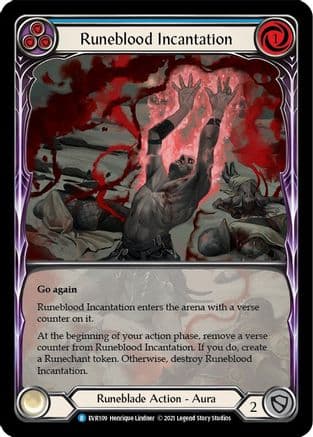 Runeblood Incantation (Blue) (Extended Art) — Everfest