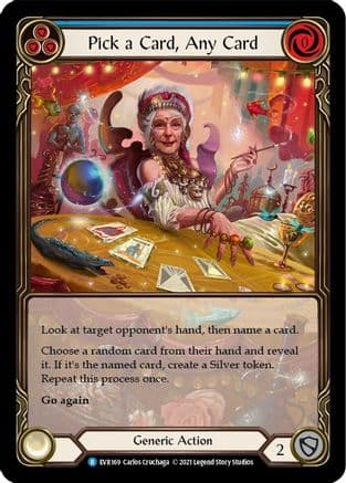 Pick a Card, Any Card (Blue) (Extended Art) — Everfest