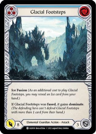Glacial Footsteps (Blue) — Blitz Deck: Tales of Aria - Oldhim Flesh and Blood card by Reza Afshar