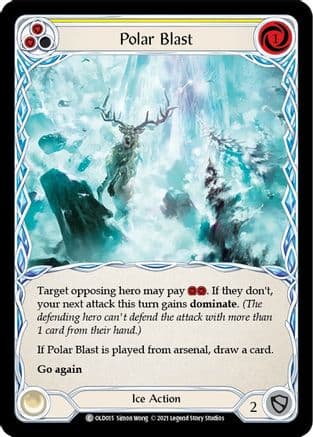 Polar Blast (Yellow) — Blitz Deck: Tales of Aria - Oldhim Flesh and Blood card by Simon Wong