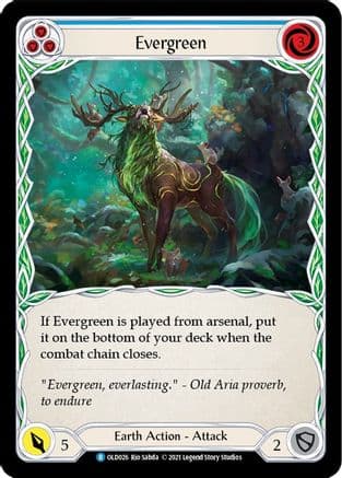 Evergreen (Blue) — Blitz Deck: Tales of Aria - Oldhim Flesh and Blood card by Rio Sabda