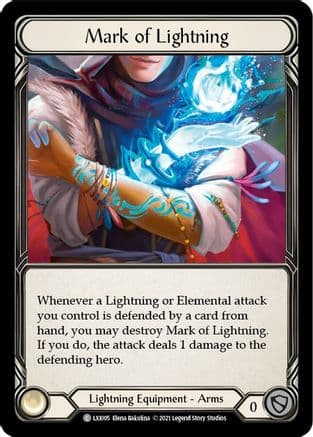 Mark of Lightning — Blitz Deck: Tales of Aria - Lexi Flesh and Blood card by Elena Bakulina