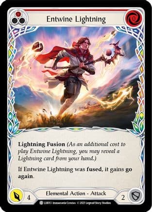Entwine Lightning (Red) — Blitz Deck: Tales of Aria - Lexi Flesh and Blood card by Immanuela Crovix