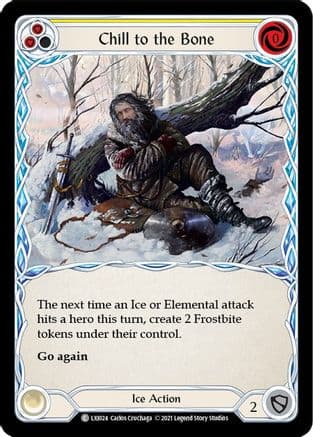 Chill to the Bone (Yellow) — Blitz Deck: Tales of Aria - Lexi Flesh and Blood card by Carlos Crispula