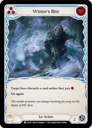 Winter's Bite (Blue) — Blitz Deck: Tales of Aria - Lexi Flesh and Blood card by Marco González