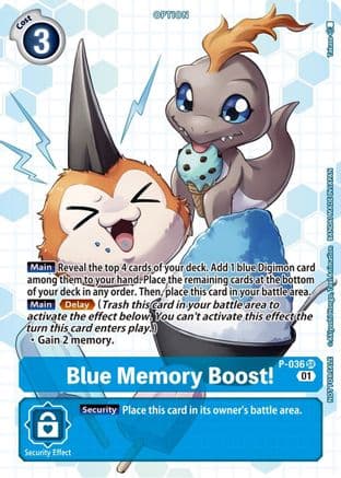 Blue Memory Boost! - P-036 (Next Adventure Box Promotion Pack) — Digimon Promotion Cards