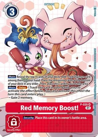 Red Memory Boost! - P-035 (Next Adventure Box Promotion Pack) — Digimon Promotion Cards