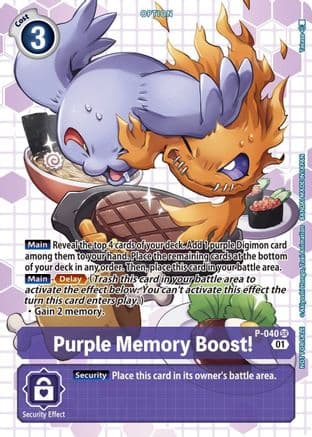 Purple Memory Boost! - P-040 (Next Adventure Box Promotion Pack) — Digimon Promotion Cards