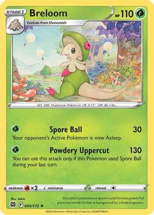 Breloom — SWSH09: Brilliant Stars Pokémon TCG card by Ryuta Fuse