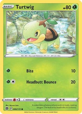 Turtwig — SWSH09: Brilliant Stars Pokémon TCG card by Ken Sugimori