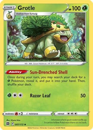 Grotle — SWSH09: Brilliant Stars Pokémon TCG card by Nisota Niso