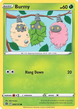 Burmy — SWSH09: Brilliant Stars Pokémon TCG card by Miki Tanaka