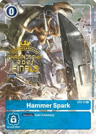 Hammer Spark (2021 Championship Finals Tamer's Evolution Pack) — Digimon Card Game card
