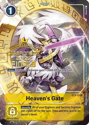 Heaven's Gate (2021 Championship Finals Tamer's Evolution Pack) — Digimon Card Game card