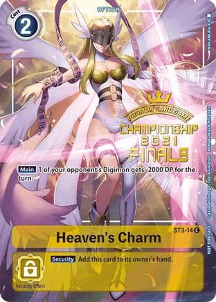 Heaven's Charm (2021 Championship Finals Tamer's Evolution Pack) — Digimon Card Game card
