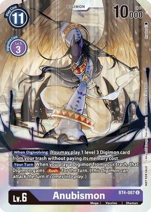 Anubismon (Event Pack 2) — Great Legend Digimon Card Game card by Akiyoshi Hongō, Toei Animation, BANDAI MADE IN JAPAN