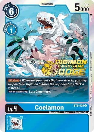 Coelamon (Judge Pack 1) — Battle of Omni Digimon Card Game card by koki
