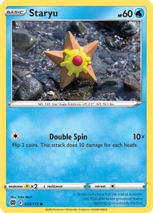 Staryu — SWSH09: Brilliant Stars Pokémon TCG card by Yuka Morii