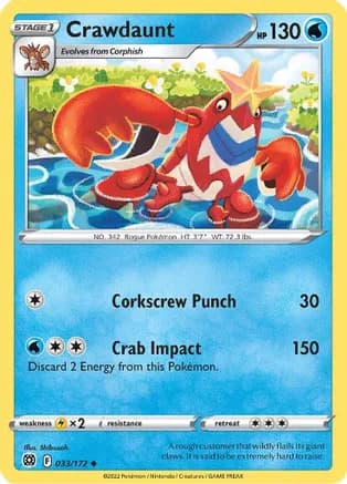 Crawdaunt — SWSH09: Brilliant Stars Pokémon TCG card by Shibuzoh.