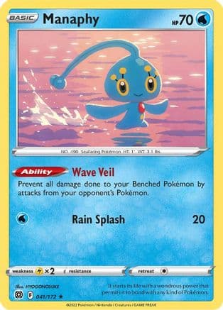 Manaphy — SWSH09: Brilliant Stars Pokémon TCG card by HYOGONOSUKE