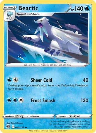 Beartic — SWSH09: Brilliant Stars Pokémon TCG card by Rianti Hidayat