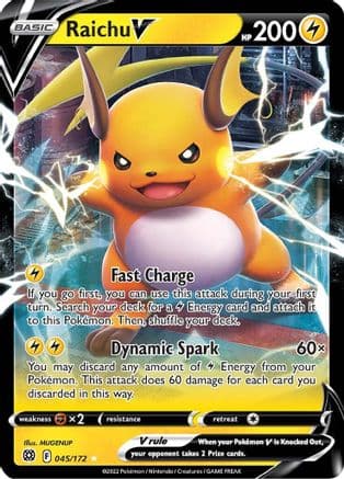 Raichu V — SWSH09: Brilliant Stars Pokémon TCG card by MUGENUP