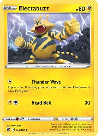 Electabuzz — SWSH09: Brilliant Stars Pokémon TCG card by OKACHEKE