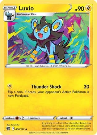Luxio — SWSH09: Brilliant Stars Pokémon TCG card by kurumitsu
