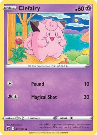 Clefairy — SWSH09: Brilliant Stars Pokémon TCG card by Yukiko Baba