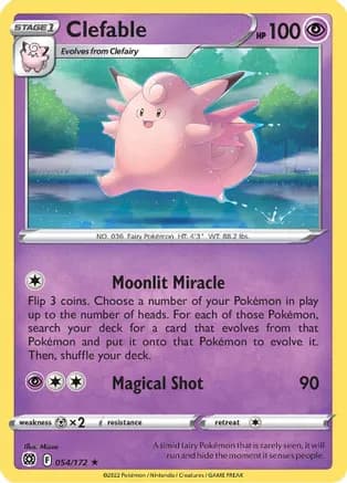 Clefable — SWSH09: Brilliant Stars Pokémon TCG card by Mizue