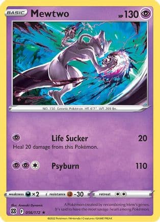 Mewtwo — SWSH09: Brilliant Stars Pokémon TCG card by Anesaki Dynamic