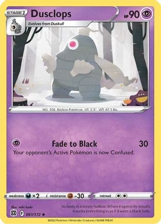 Dusclops — SWSH09: Brilliant Stars Pokémon TCG card by miki kudo