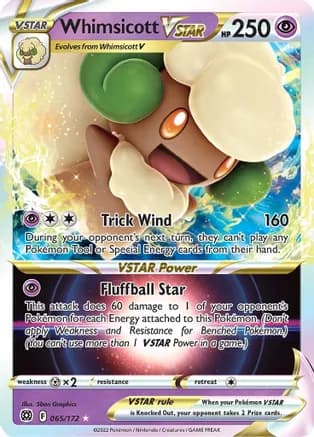 Whimsicott VSTAR — SWSH09: Brilliant Stars Pokémon TCG card by 5ban Graphics