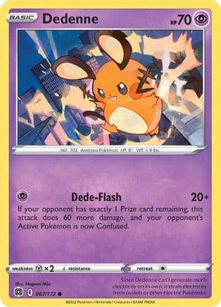 Dedenne — SWSH09: Brilliant Stars Pokémon TCG card by Nagomi Nijo