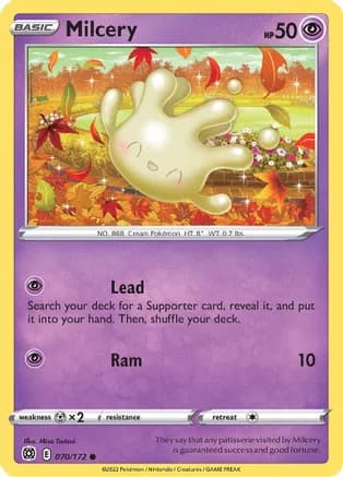 Milcery — SWSH09: Brilliant Stars Pokémon TCG card by Misa Tsutsui