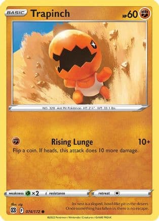 Trapinch — SWSH09: Brilliant Stars Pokémon TCG card by zig