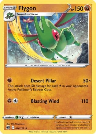 Flygon — SWSH09: Brilliant Stars Pokémon TCG card by Shin Nagasawa